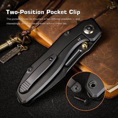 REMETTE RT-TwoFace Knife Titanium Handle M390 Blade DSTF-D