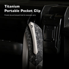 REMETTE RT-Meteor Knife Titanium Handle M390 Blade Folding Pocket Knives RTPT-EL