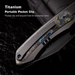 REMETTE RT-Orca Knife Button+Frame Lock M390 Blade Titanium Handle EDC Knives ORCAURD