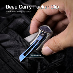 REMETTE RT-Scepter Innovative Button Frame Lock M390+Timascus Blade Titanium+Carbon Fiber Handle Knife SCPT-D