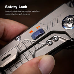 REMETTE RT-Cool Leopard Knife Frame Lock M390 Blade Titanium Handle Outdoor Camping Knives RTKS-T